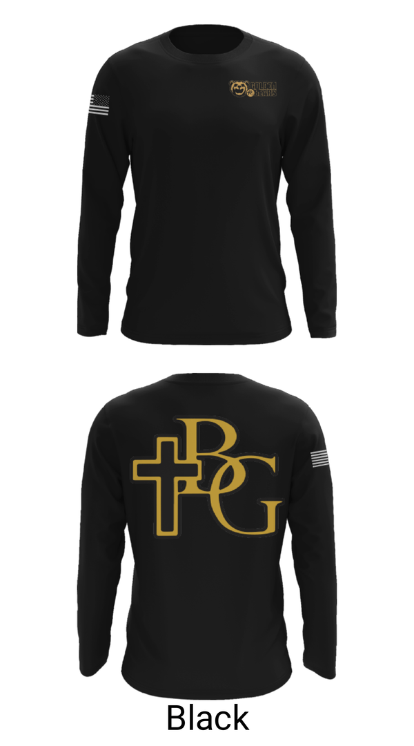 Long Sleeve Performance Shirt, Bishop Garrigan Catholic Junior High School Track, Track & Field, Teamtime, Team time, sublimation, custom sports apparel, team uniforms, spirit wear, spiritwear, sports uniforms, custom shirts, team store, custom team store, fundraiser sports, apparel fundraiser