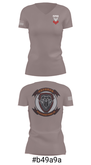 Women's Short Sleeve Vneck Shirt, MCAS CHERRY POINT. H&HS, Navy, Teamtime, Team time, sublimation, custom sports apparel, team uniforms, spirit wear, spiritwear, sports uniforms, custom shirts, team store, custom team store, fundraiser sports, apparel fundraiser