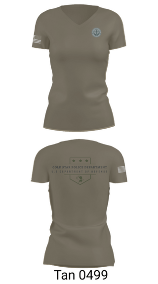 Womens Short Sleeve Vneck Shirt, GOLD STAR POLICE DEPARTMENT, , Teamtime, Team time, sublimation, custom sports apparel, team uniforms, spirit wear, spiritwear, sports uniforms, custom shirts, team store, custom team store, fundraiser sports, apparel fundraiser