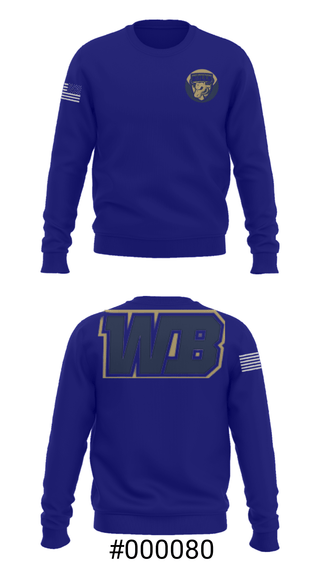 Crew Neck Sweatshirt, West Boca Raton Community High School Lacrosse, Women's Lacrosse, Teamtime, Team time, sublimation, custom sports apparel, team uniforms, spirit wear, spiritwear, sports uniforms, custom shirts, team store, custom team store, fundraiser sports, apparel fundraiser