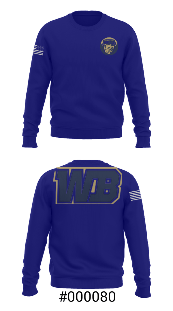 Crew Neck Sweatshirt, West Boca Raton Community High School Lacrosse, Women's Lacrosse, Teamtime, Team time, sublimation, custom sports apparel, team uniforms, spirit wear, spiritwear, sports uniforms, custom shirts, team store, custom team store, fundraiser sports, apparel fundraiser
