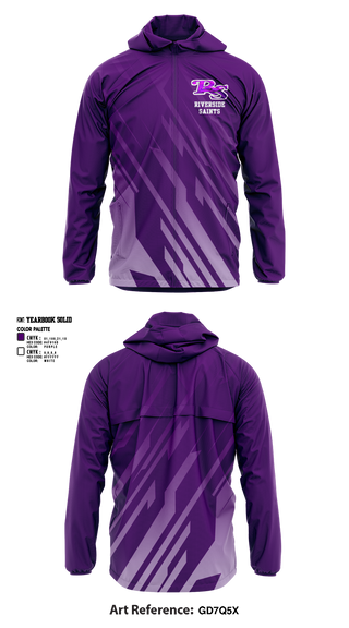 Windbreaker, Riverside Saints, Track & Field, Teamtime, Team time, sublimation, custom sports apparel, team uniforms, spirit wear, spiritwear, sports uniforms, custom shirts, team store, custom team store, fundraiser sports, apparel fundraiser