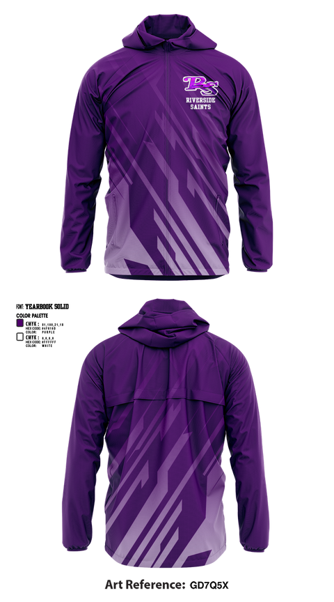 Windbreaker, Riverside Saints, Track & Field, Teamtime, Team time, sublimation, custom sports apparel, team uniforms, spirit wear, spiritwear, sports uniforms, custom shirts, team store, custom team store, fundraiser sports, apparel fundraiser