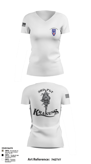 Womens Short Sleeve Vneck Shirt, 3RD PLT95TH CBRN3rd plt, Army, Teamtime, Team time, sublimation, custom sports apparel, team uniforms, spirit wear, spiritwear, sports uniforms, custom shirts, team store, custom team store, fundraiser sports, apparel fundraiser