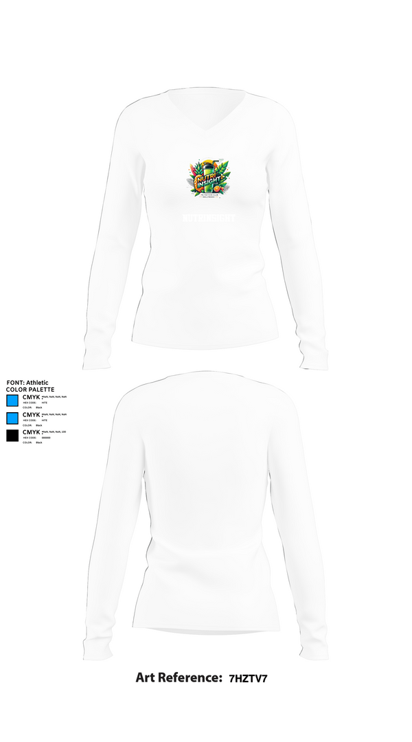 Womens Long Sleeve Vneck Shirt, Nutrinsight, , Teamtime, Team time, sublimation, custom sports apparel, team uniforms, spirit wear, spiritwear, sports uniforms, custom shirts, team store, custom team store, fundraiser sports, apparel fundraiser