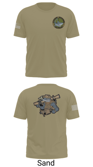 Old School Cotton Feel Shirt, Wilmington Tiger Shark, Army, Teamtime, Team time, sublimation, custom sports apparel, team uniforms, spirit wear, spiritwear, sports uniforms, custom shirts, team store, custom team store, fundraiser sports, apparel fundraiser