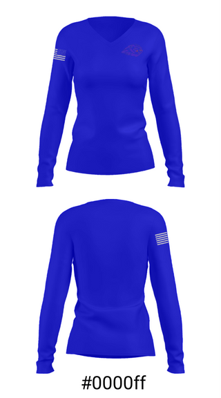Women's Long Sleeve Vneck Shirt, Peachtree Ridge Youth Athletic Association, Men's Basketball, Teamtime, Team time, sublimation, custom sports apparel, team uniforms, spirit wear, spiritwear, sports uniforms, custom shirts, team store, custom team store, fundraiser sports, apparel fundraiser