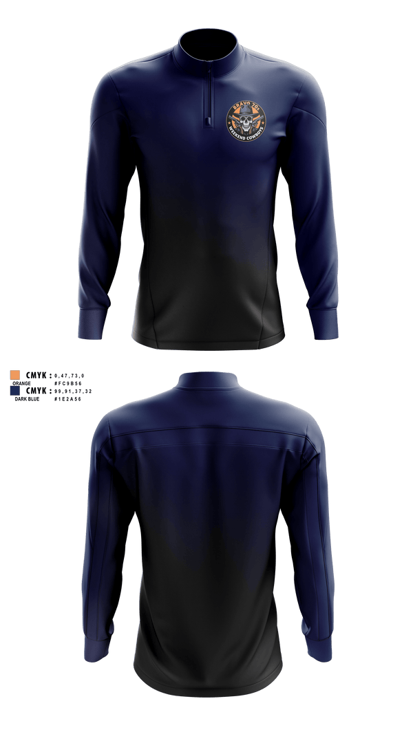 Quarter Zip Jacket, Bravo70s, Police, Teamtime, Team time, sublimation, custom sports apparel, team uniforms, spirit wear, spiritwear, sports uniforms, custom shirts, team store, custom team store, fundraiser sports, apparel fundraiser