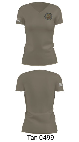 Women's Short Sleeve Vneck Shirt, Moose Knuckles, Army, Teamtime, Team time, sublimation, custom sports apparel, team uniforms, spirit wear, spiritwear, sports uniforms, custom shirts, team store, custom team store, fundraiser sports, apparel fundraiser