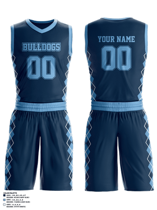 DMV Rebels Basketball Club 74789551 Reversible Basketball Uniform (jersey and shorts, white and blue) - 4