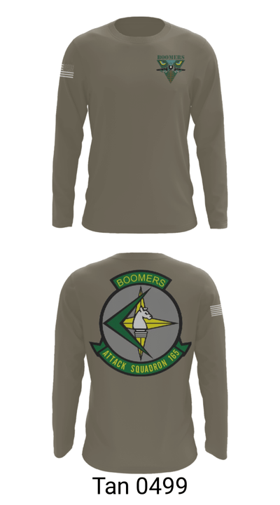VA-165 Boomers 8750909 Long Sleeve Performance Shirt - 48
