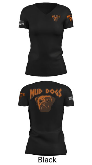 Women's Short Sleeve Vneck Shirt, Mud dogs, Football, Teamtime, Team time, sublimation, custom sports apparel, team uniforms, spirit wear, spiritwear, sports uniforms, custom shirts, team store, custom team store, fundraiser sports, apparel fundraiser