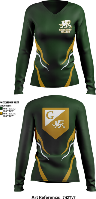 Womens Long Sleeve Vneck Shirt, Grossmont College Softball, Softball, Teamtime, Team time, sublimation, custom sports apparel, team uniforms, spirit wear, spiritwear, sports uniforms, custom shirts, team store, custom team store, fundraiser sports, apparel fundraiser