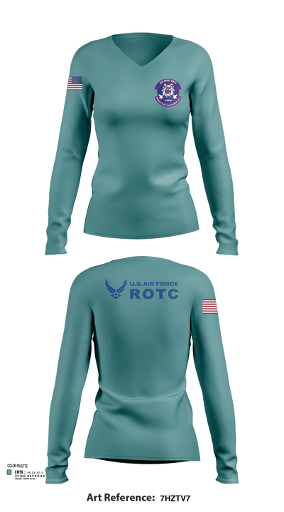 Detachment 035 78200386 Women's Long Sleeve V-neck Shirt - 104