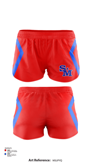 Womens Shorts, Saint Mary'S High School Cheer, Cheer, Teamtime, Team time, sublimation, custom sports apparel, team uniforms, spirit wear, spiritwear, sports uniforms, custom shirts, team store, custom team store, fundraiser sports, apparel fundraiser