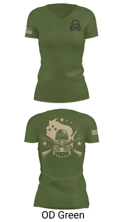 377th SMC 21529568 Women's Short Sleeve V-neck Shirt - 48