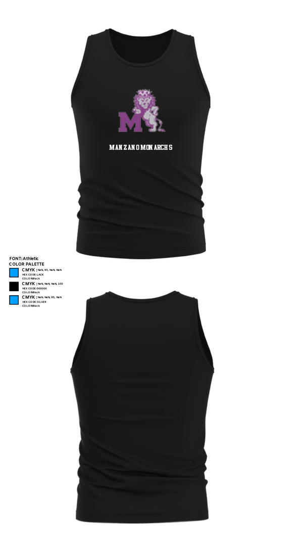 Tank Top, Manzano Monarchs, Men's Basketball, Teamtime, Team time, sublimation, custom sports apparel, team uniforms, spirit wear, spiritwear, sports uniforms, custom shirts, team store, custom team store, fundraiser sports, apparel fundraiser