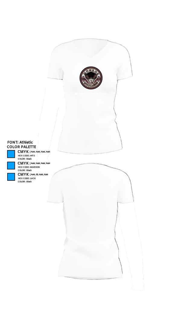 Womens Short Sleeve Vneck Shirt, Monroe Moccasins VIPer CLUB, , Teamtime, Team time, sublimation, custom sports apparel, team uniforms, spirit wear, spiritwear, sports uniforms, custom shirts, team store, custom team store, fundraiser sports, apparel fundraiser