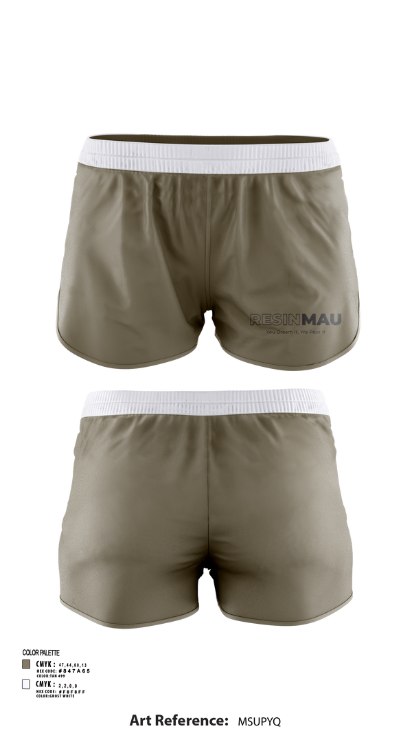 Womens Shorts, Resin Mau, , Teamtime, Team time, sublimation, custom sports apparel, team uniforms, spirit wear, spiritwear, sports uniforms, custom shirts, team store, custom team store, fundraiser sports, apparel fundraiser