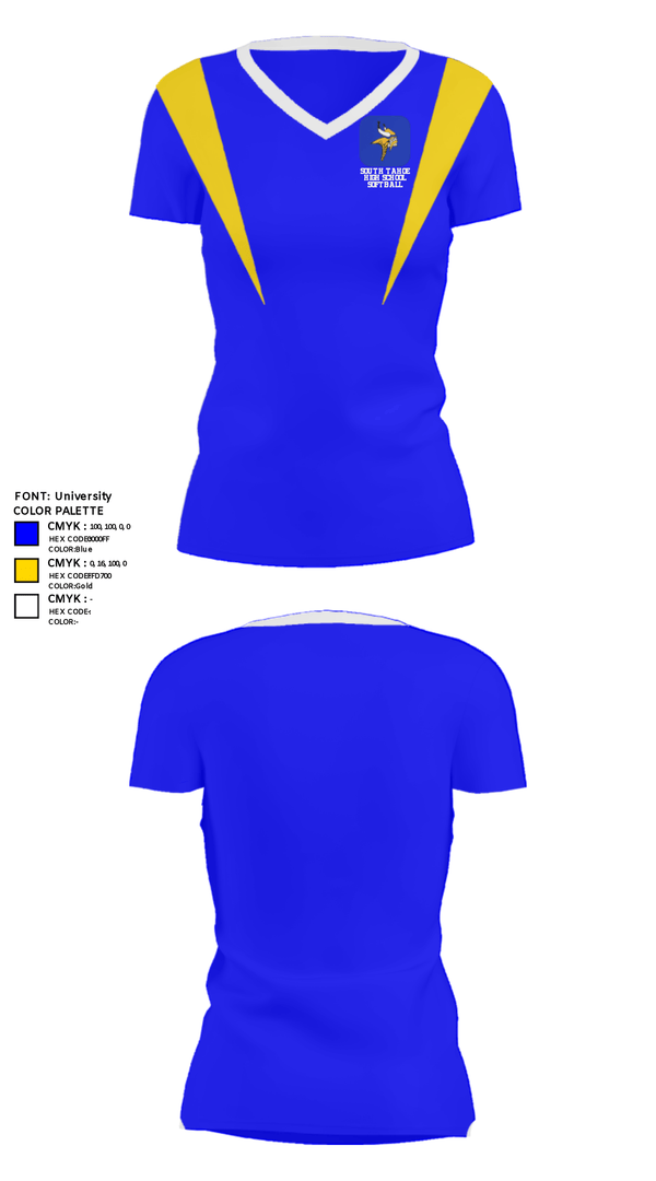 Women's Short Sleeve Vneck Shirt, South Tahoe High School Softball, Softball, Teamtime, Team time, sublimation, custom sports apparel, team uniforms, spirit wear, spiritwear, sports uniforms, custom shirts, team store, custom team store, fundraiser sports, apparel fundraiser