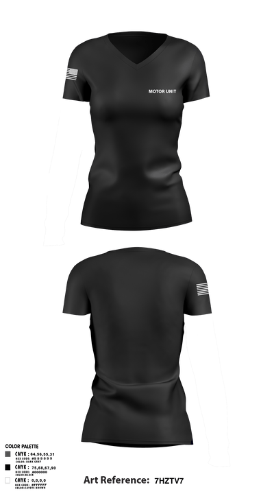 MOTOR UNIT 94657470 Women's Short Sleeve V-neck Shirt - 3