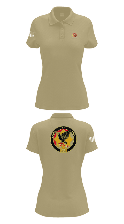 Womens Short Sleeve Performance Polo, D FST 8-1 CAV, Army, Teamtime, Team time, sublimation, custom sports apparel, team uniforms, spirit wear, spiritwear, sports uniforms, custom shirts, team store, custom team store, fundraiser sports, apparel fundraiser
