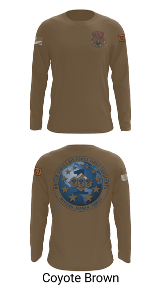 Long Sleeve Performance Shirt, 186 Air Refueling Wing, Air Force, Teamtime, Team time, sublimation, custom sports apparel, team uniforms, spirit wear, spiritwear, sports uniforms, custom shirts, team store, custom team store, fundraiser sports, apparel fundraiser