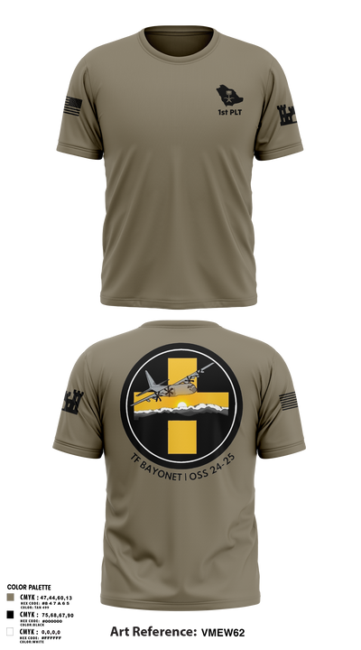 B Co 766 EN BeB 1st Platoon Armored Turtles Short Sleeve Performance Shirt - 13