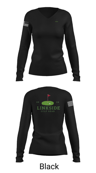 Womens Long Sleeve Vneck Shirt, On the Links Golf Co, Golf, Teamtime, Team time, sublimation, custom sports apparel, team uniforms, spirit wear, spiritwear, sports uniforms, custom shirts, team store, custom team store, fundraiser sports, apparel fundraiser