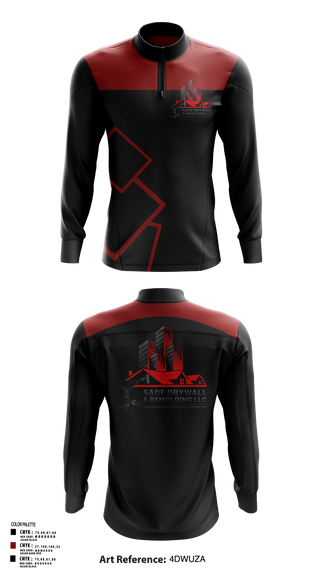 Quarter Zip Jacket, Sadedrywall & remolding llc, , Teamtime, Team time, sublimation, custom sports apparel, team uniforms, spirit wear, spiritwear, sports uniforms, custom shirts, team store, custom team store, fundraiser sports, apparel fundraiser