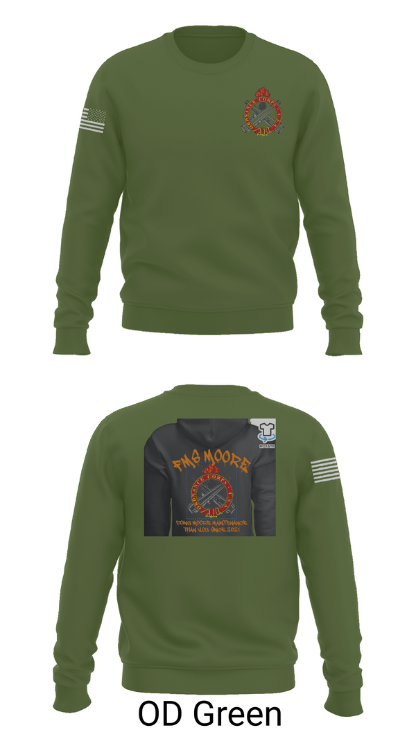 Crew Neck Sweatshirt, FMS Moore, Army, Teamtime, Team time, sublimation, custom sports apparel, team uniforms, spirit wear, spiritwear, sports uniforms, custom shirts, team store, custom team store, fundraiser sports, apparel fundraiser
