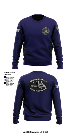 Crew Neck Sweatshirt, New Jersey State Police, Police, Teamtime, Team time, sublimation, custom sports apparel, team uniforms, spirit wear, spiritwear, sports uniforms, custom shirts, team store, custom team store, fundraiser sports, apparel fundraiser