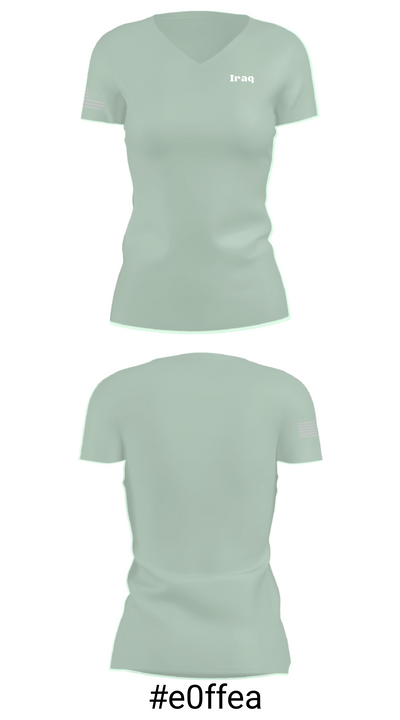 Iraq 35694078 Women's Short Sleeve V-neck Shirt - 21