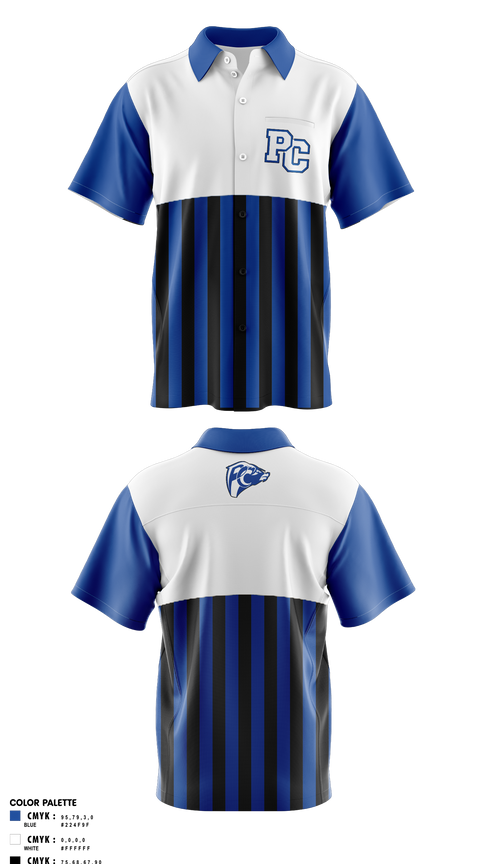 Short Sleeve Bowling Jersey, Port Chester High School Bowling, Bowling, Teamtime, Team time, sublimation, custom sports apparel, team uniforms, spirit wear, spiritwear, sports uniforms, custom shirts, team store, custom team store, fundraiser sports, apparel fundraiser