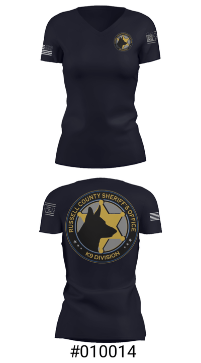 K9 Dex 9431952 Women's Short Sleeve V-neck Shirt - 21
