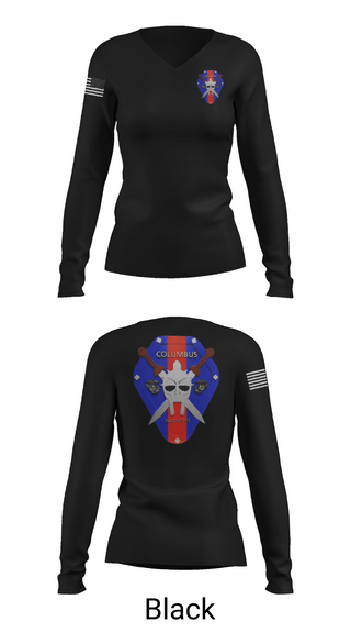 Womens Long Sleeve Vneck Shirt, OST COLUMBUS, OH, Marines, Teamtime, Team time, sublimation, custom sports apparel, team uniforms, spirit wear, spiritwear, sports uniforms, custom shirts, team store, custom team store, fundraiser sports, apparel fundraiser