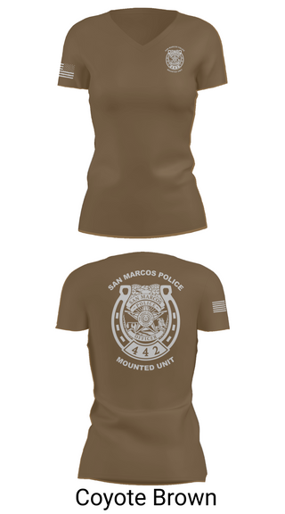 Womens Short Sleeve Vneck Shirt, San Marcos Police Mounted Unit, , Teamtime, Team time, sublimation, custom sports apparel, team uniforms, spirit wear, spiritwear, sports uniforms, custom shirts, team store, custom team store, fundraiser sports, apparel fundraiser