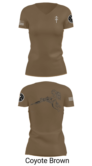 Women's Short Sleeve Vneck Shirt, 2/2 3rd PLT Weapon SquadE TRP 3RD PLT WEAPONS SQUAD, Army, Teamtime, Team time, sublimation, custom sports apparel, team uniforms, spirit wear, spiritwear, sports uniforms, custom shirts, team store, custom team store, fundraiser sports, apparel fundraiser