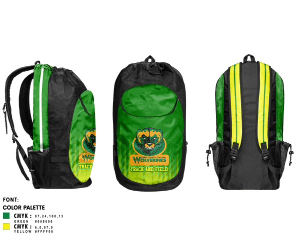 Gear Bag, Essex County College Track and Field, Track & Field, Teamtime, Team time, sublimation, custom sports apparel, team uniforms, spirit wear, spiritwear, sports uniforms, custom shirts, team store, custom team store, fundraiser sports, apparel fundraiser