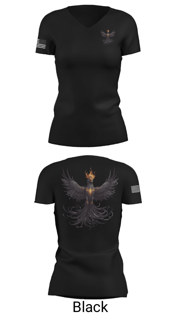 Women's Short Sleeve Vneck Shirt, Phantom Phoenix, , Teamtime, Team time, sublimation, custom sports apparel, team uniforms, spirit wear, spiritwear, sports uniforms, custom shirts, team store, custom team store, fundraiser sports, apparel fundraiser