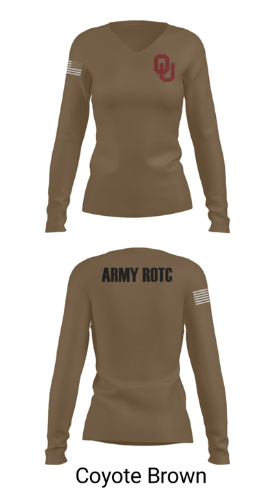 OU Army ROTC 95723228 Women's Long Sleeve V-neck Shirt - 17