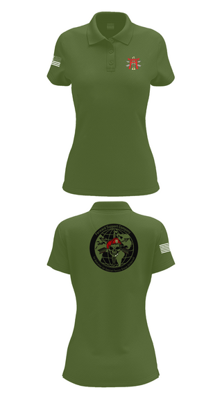 Womens Short Sleeve Performance Polo, FSC 1-1SFG, Army, Teamtime, Team time, sublimation, custom sports apparel, team uniforms, spirit wear, spiritwear, sports uniforms, custom shirts, team store, custom team store, fundraiser sports, apparel fundraiser