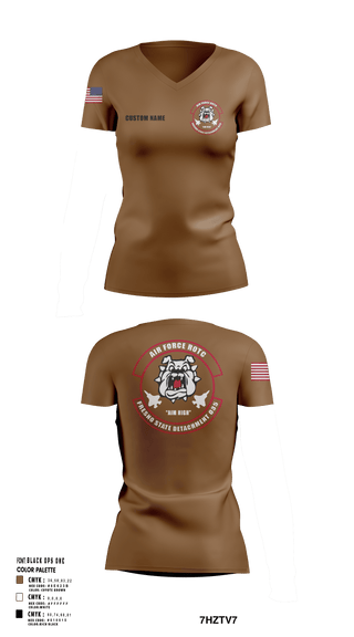 Womens Short Sleeve Vneck Shirt, Detachment 035, Air Force, Teamtime, Team time, sublimation, custom sports apparel, team uniforms, spirit wear, spiritwear, sports uniforms, custom shirts, team store, custom team store, fundraiser sports, apparel fundraiser