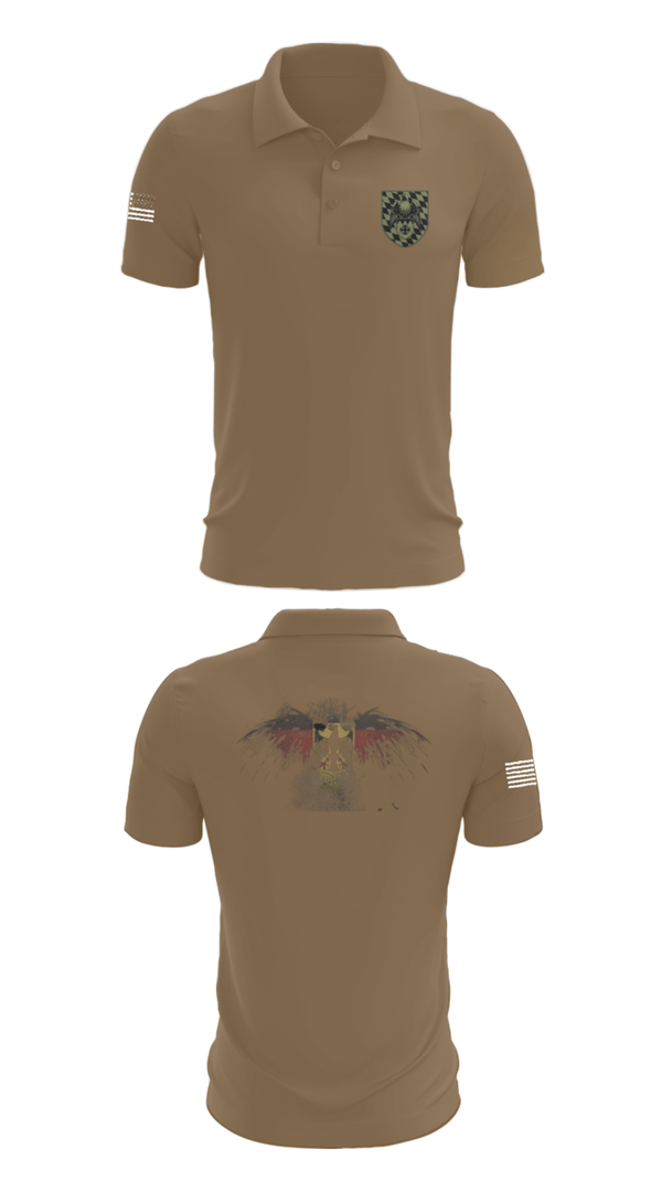 Short Sleeve Performance Polo, 3./HSchRgt1, Army, Teamtime, Team time, sublimation, custom sports apparel, team uniforms, spirit wear, spiritwear, sports uniforms, custom shirts, team store, custom team store, fundraiser sports, apparel fundraiser