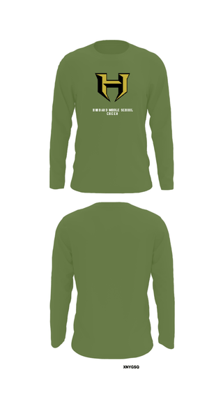 Long Sleeve Performance Shirt, Hubbard Middle School Cheer, Cheer, Teamtime, Team time, sublimation, custom sports apparel, team uniforms, spirit wear, spiritwear, sports uniforms, custom shirts, team store, custom team store, fundraiser sports, apparel fundraiser
