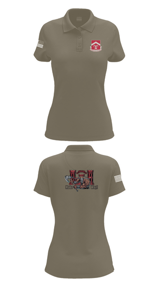 Womens Short Sleeve Performance Polo, 937th CEC-A, 40th BEB, Army, Teamtime, Team time, sublimation, custom sports apparel, team uniforms, spirit wear, spiritwear, sports uniforms, custom shirts, team store, custom team store, fundraiser sports, apparel fundraiser