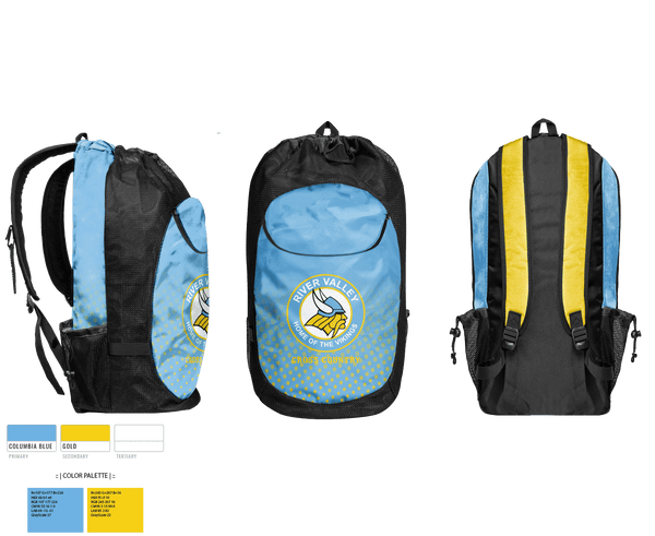 Gear Bag, River Valley Middle School Cross Country, Cross Country, Teamtime, Team time, sublimation, custom sports apparel, team uniforms, spirit wear, spiritwear, sports uniforms, custom shirts, team store, custom team store, fundraiser sports, apparel fundraiser
