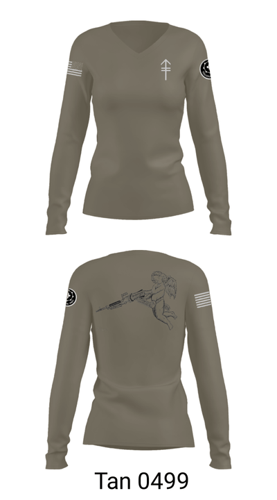 2/2 3rd PLT Weapon Squad 26092004 Women's Long Sleeve V-neck Shirt - 77