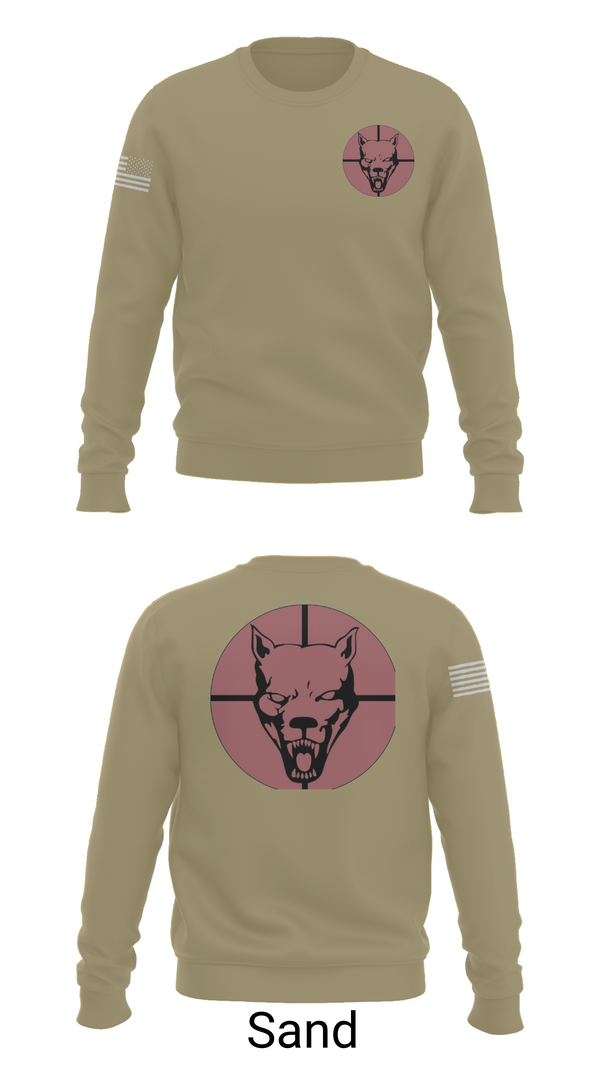 Crew Neck Sweatshirt, Hellhound PLT, A CO, 2-8 CAV, , Teamtime, Team time, sublimation, custom sports apparel, team uniforms, spirit wear, spiritwear, sports uniforms, custom shirts, team store, custom team store, fundraiser sports, apparel fundraiser