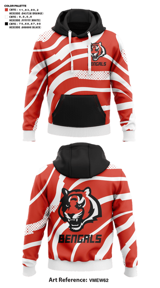Hoodie, Bengals, , Teamtime, Team time, sublimation, custom sports apparel, team uniforms, spirit wear, spiritwear, sports uniforms, custom shirts, team store, custom team store, fundraiser sports, apparel fundraiser